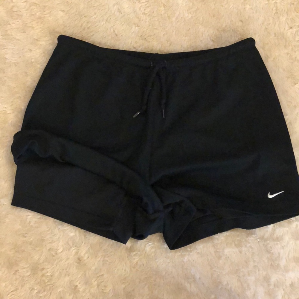 Black nike shorts with compression shorts built in